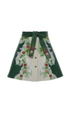 Vivetta Bucero Floral Leather Skirt