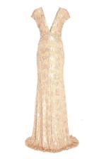 Pamella Roland Sequin And Crystal Georgette Gown