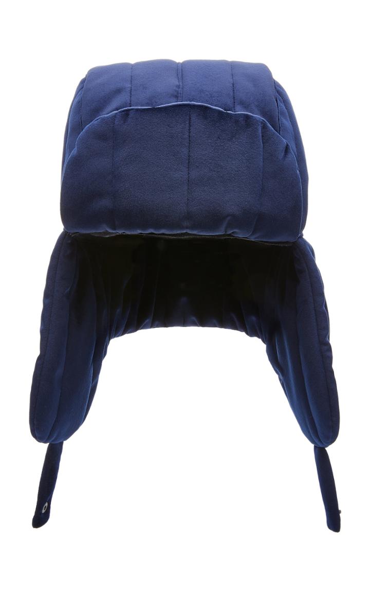 Federica Moretti Quilted Velvet Hat
