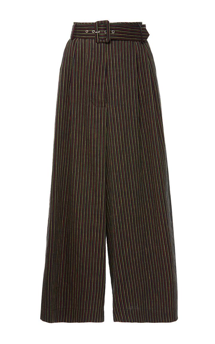 Isa Arfen Safari Wide Leg Linen Trousers