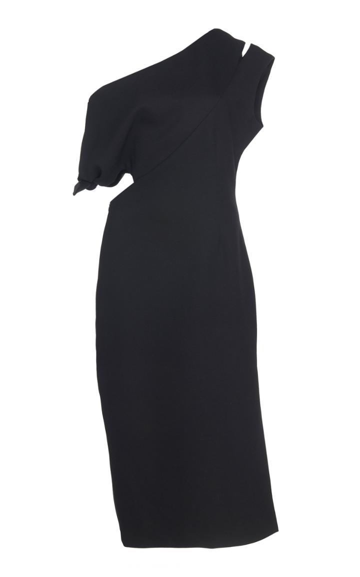 Christopher Esber One-shoulder Wool-blend Dress
