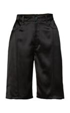 Moda Operandi Deitas Icon Silk-blend Satin Knee-length Shorts
