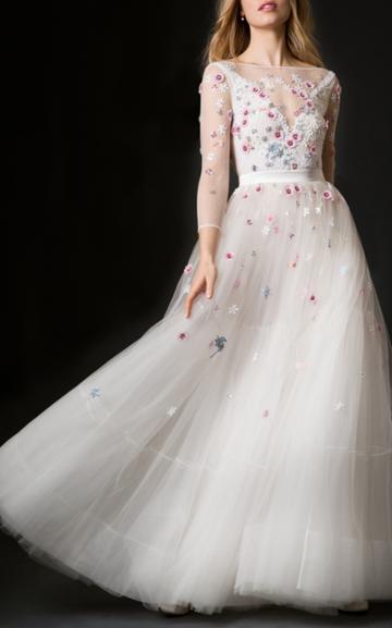Temperley London Bridal Lucille Embellished A-line Dress