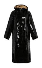 Kassl Shearling-lined Lacquered Cotton-blend Raincoat
