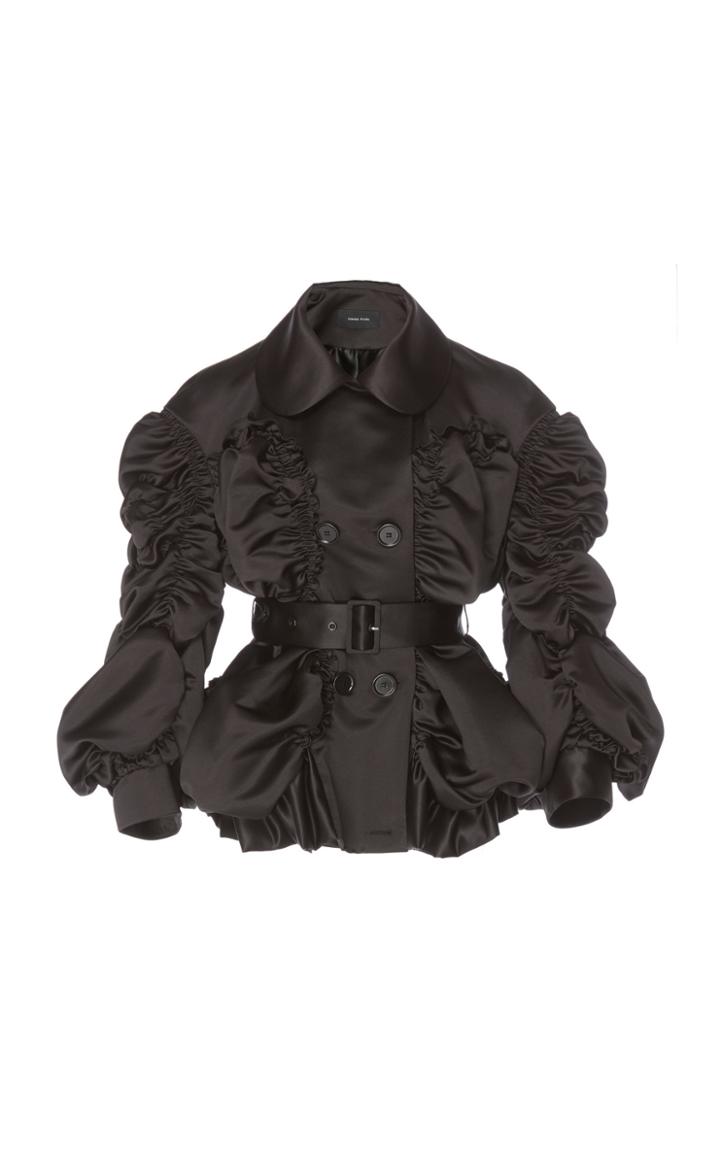 Simone Rocha Belted Ruched Taffeta Jacket