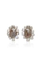 Moda Operandi Sylva & Cie One Of A Kind 18k White Gold And Diamond Earrings