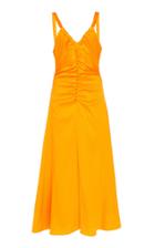 Moda Operandi Rejina Pyo Toni Button-detailed Silk Midi Dress Size: 6