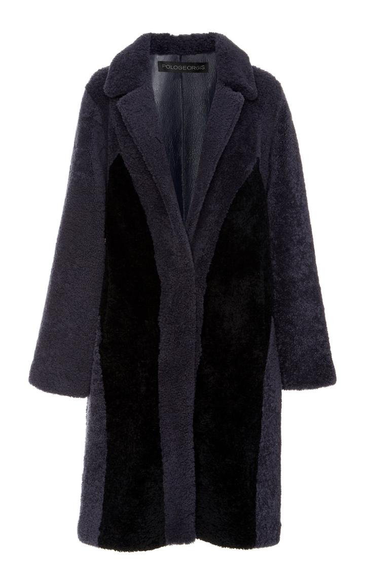 Pologeorgis The High Point Two-tone Shearling Coat