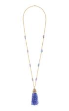 Mimi So 18k Gold Tanzanite Diamond And Emerald Necklace