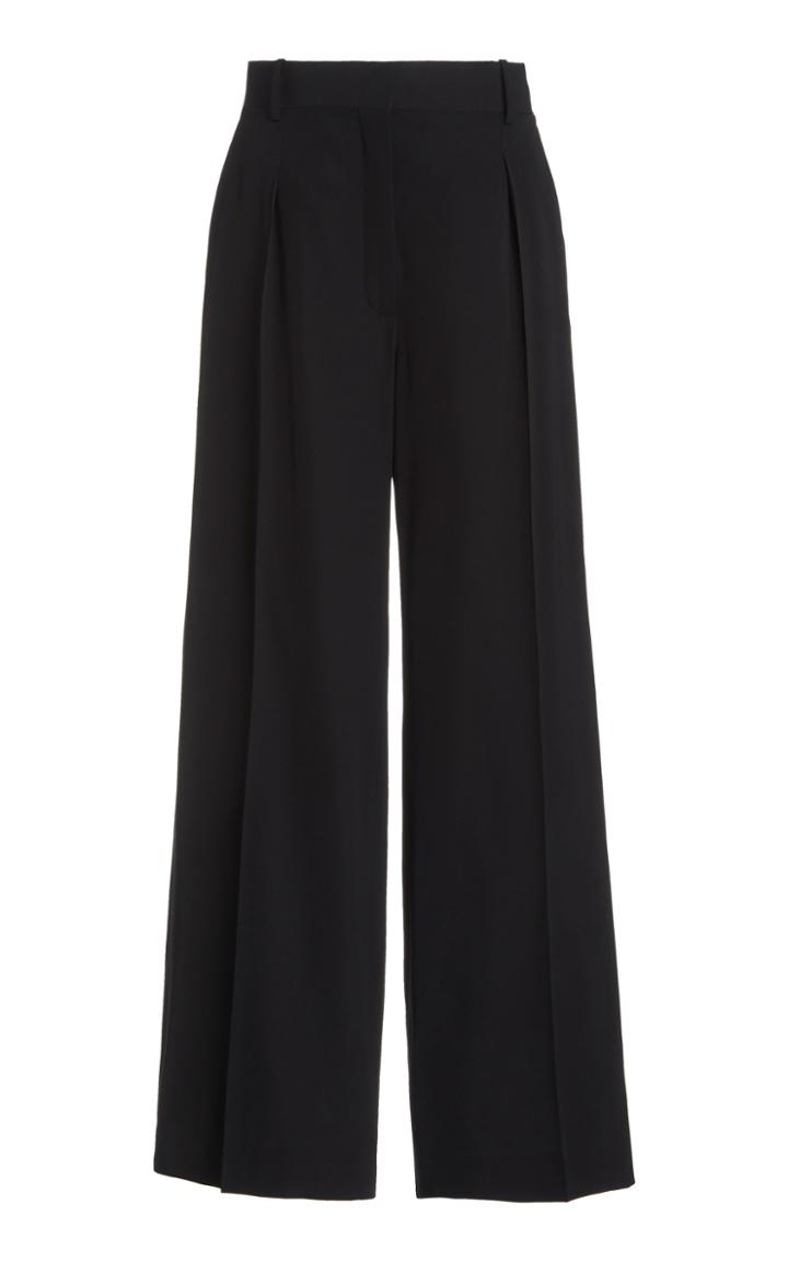 Moda Operandi The Row Trevor Pleated Wool-blend Wide-leg Pants