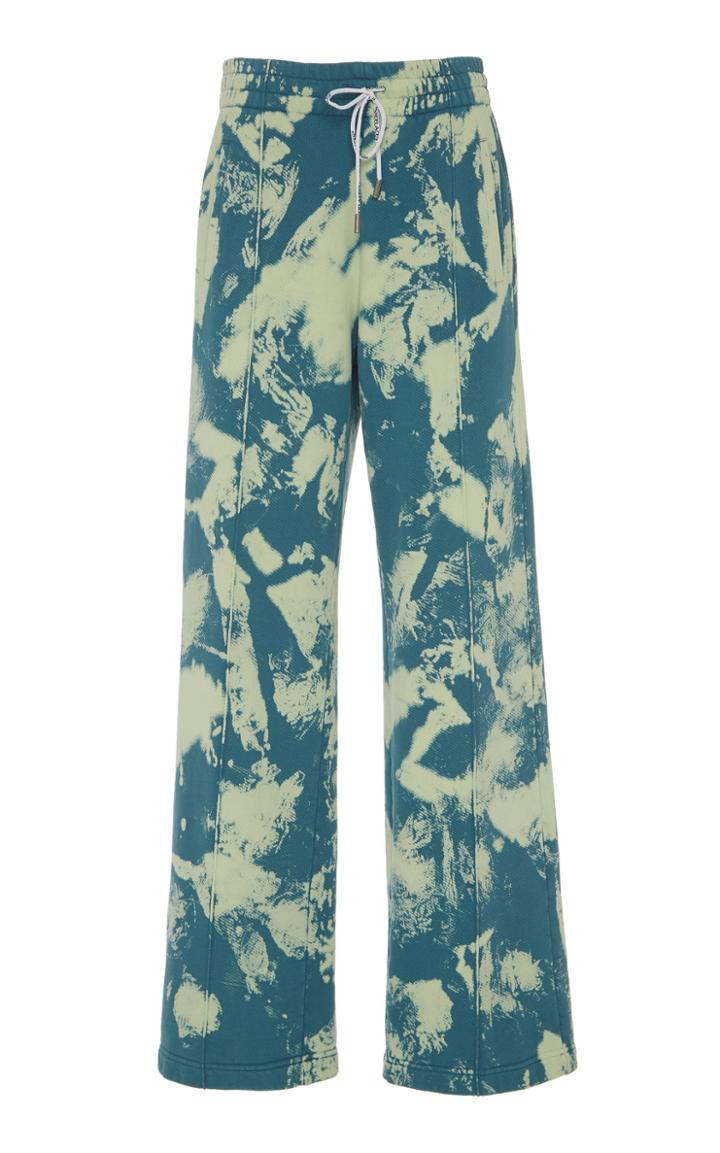Off-white C/o Virgil Abloh Printed Cotton Wide-leg Sweatpants