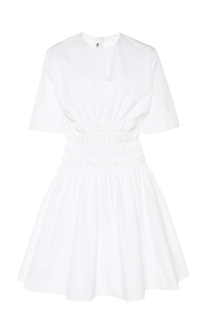 Moda Operandi Maison Rabih Kayrouz Ruched Cotton-poplin Dress Size: 36