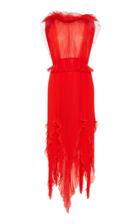 Givenchy Pleated Silk-georgette Midi Dress