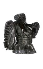 Altuzarra Aditi Lurex Ruffle Sleeve Blouse