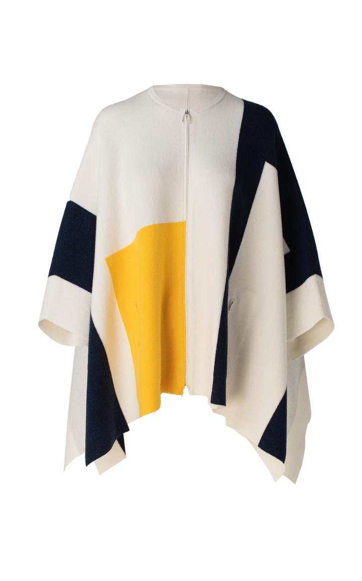 Moda Operandi Akris Double-faced Intarsia-knit Cashmere Cape