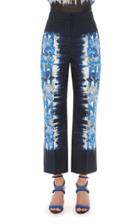 Moda Operandi Alberta Ferretti Printed Cotton Poplin Cropped Straight-leg Trousers