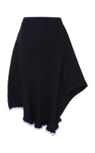 Moda Operandi Jw Anderson Handkerchief-hem Metallic Ribbed-knit Midi Skirt