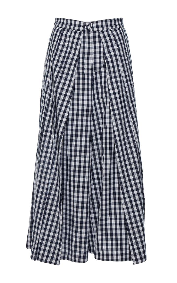 Rahul Mishra Gingham Pleated Palazzo Pant