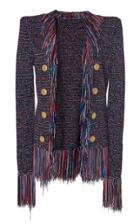 Balmain Fringe Knit Jacket