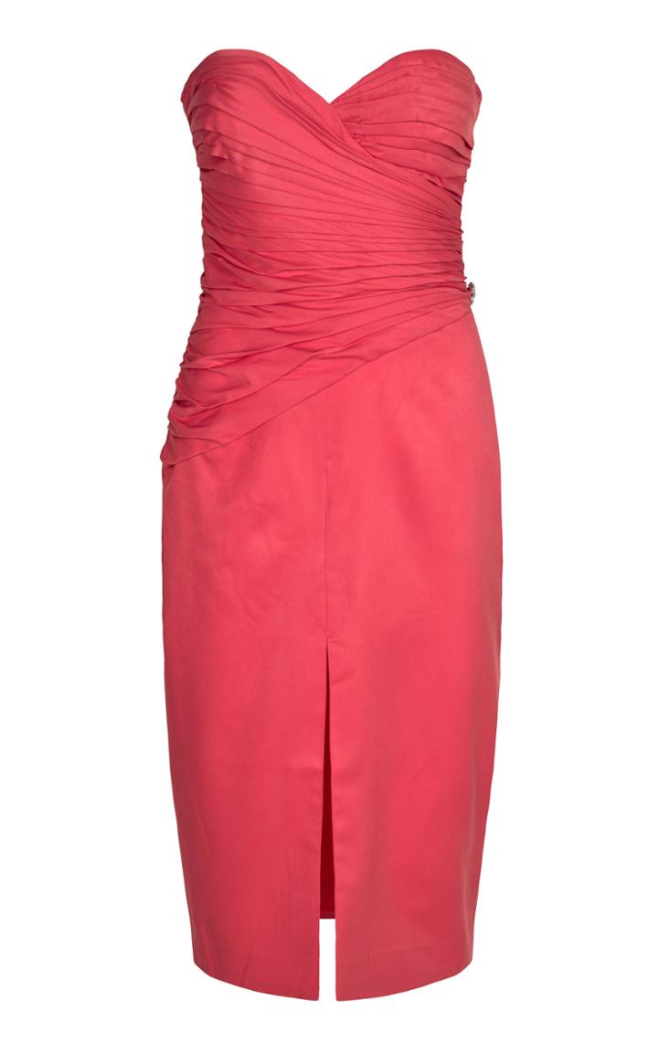 Moda Operandi Rotate Donna Ruched Taffeta Strapless Midi Dress
