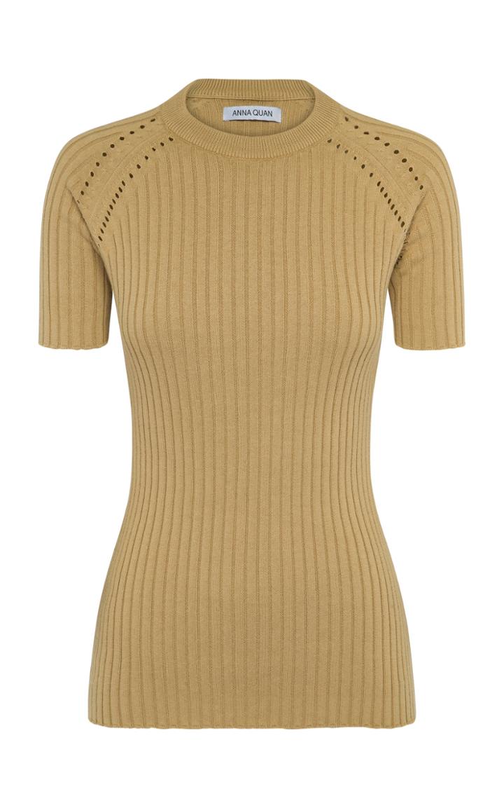 Anna Quan Billie Ribbed Cotton Top