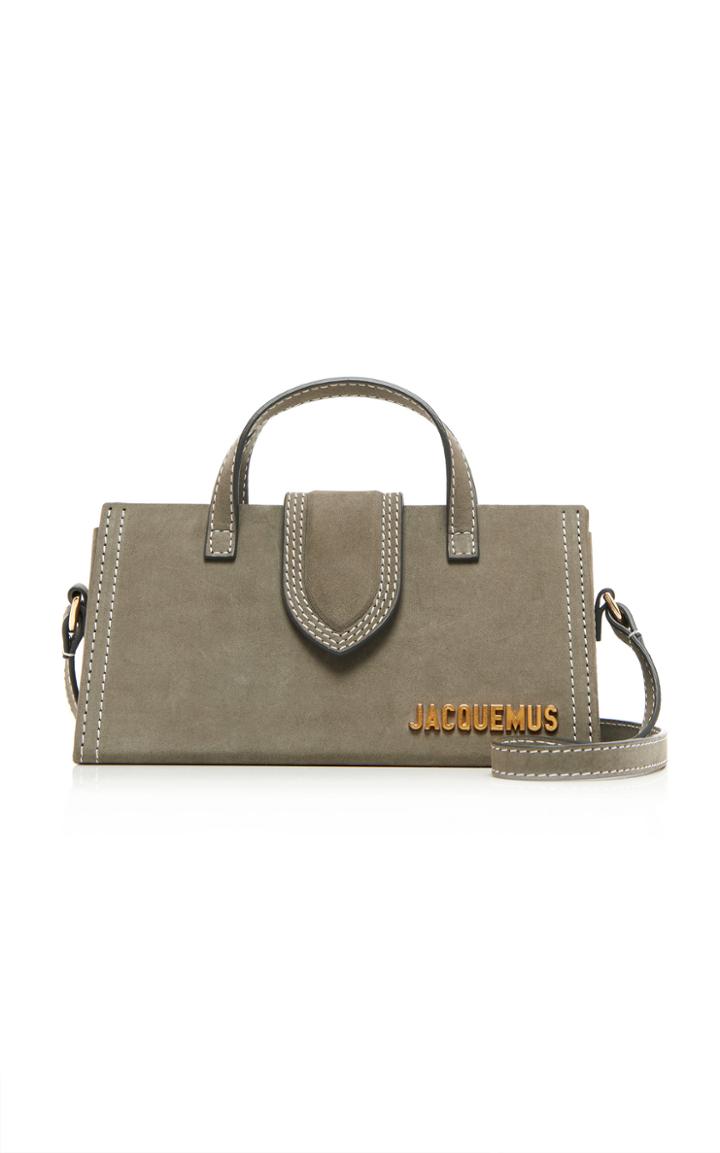 Moda Operandi Jacquemus Le Porte Lunettes Nubuck Leather Top Handle Bag