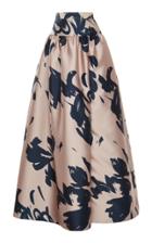 Elie Saab Printed Duchess Satin Skirt