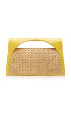 Moda Operandi Nancy Gonzalez Sammi Keyhole Contrast Elaphe Clutch