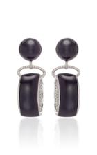 Sabbadini White Gold Bronze And Diamond Earrings