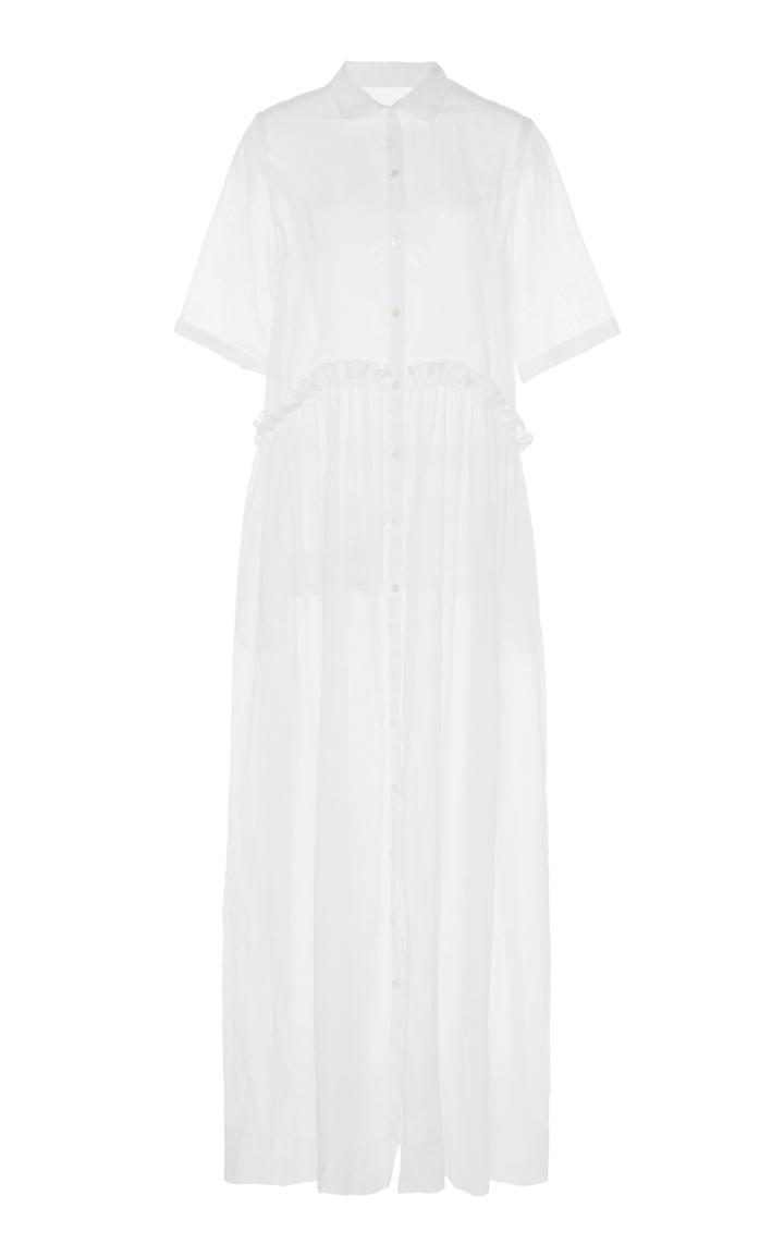 Moda Operandi White Story Masquerade Cotton Maxi Dress