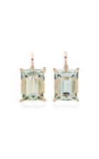 Moda Operandi Jane Taylor Rosebud Baguette Drop Earrings With Green Quartz