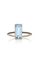 Yi Collection 18k Gold Aquamarine And Black Diamond Ring