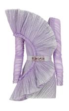 Raisa Vanessa Llilac Draped Mini Dress With Belt