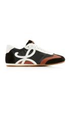 Loewe Shell, Leather And Suede Sneakers