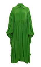 Moda Operandi Valentino Gathered Silk Midi Dress Size: 36