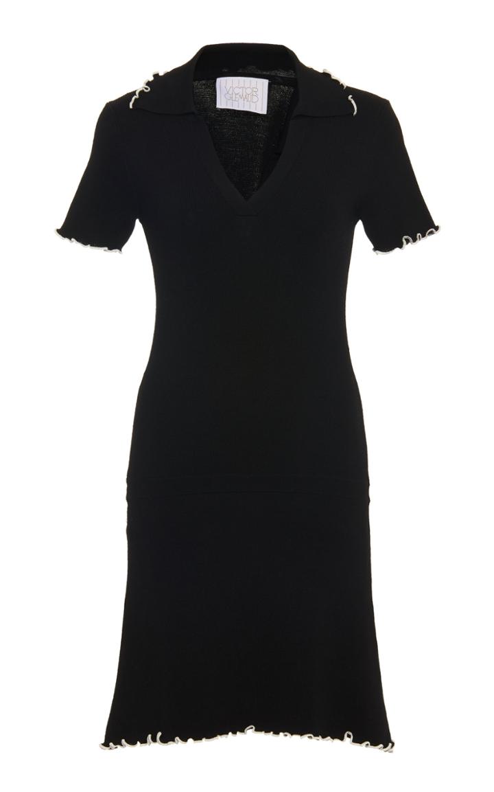 Moda Operandi Victor Glemaud Polo Collared Merino Wool Dress Size: Xs