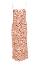 Monique Lhuillier Embroidered Column Mini Dress