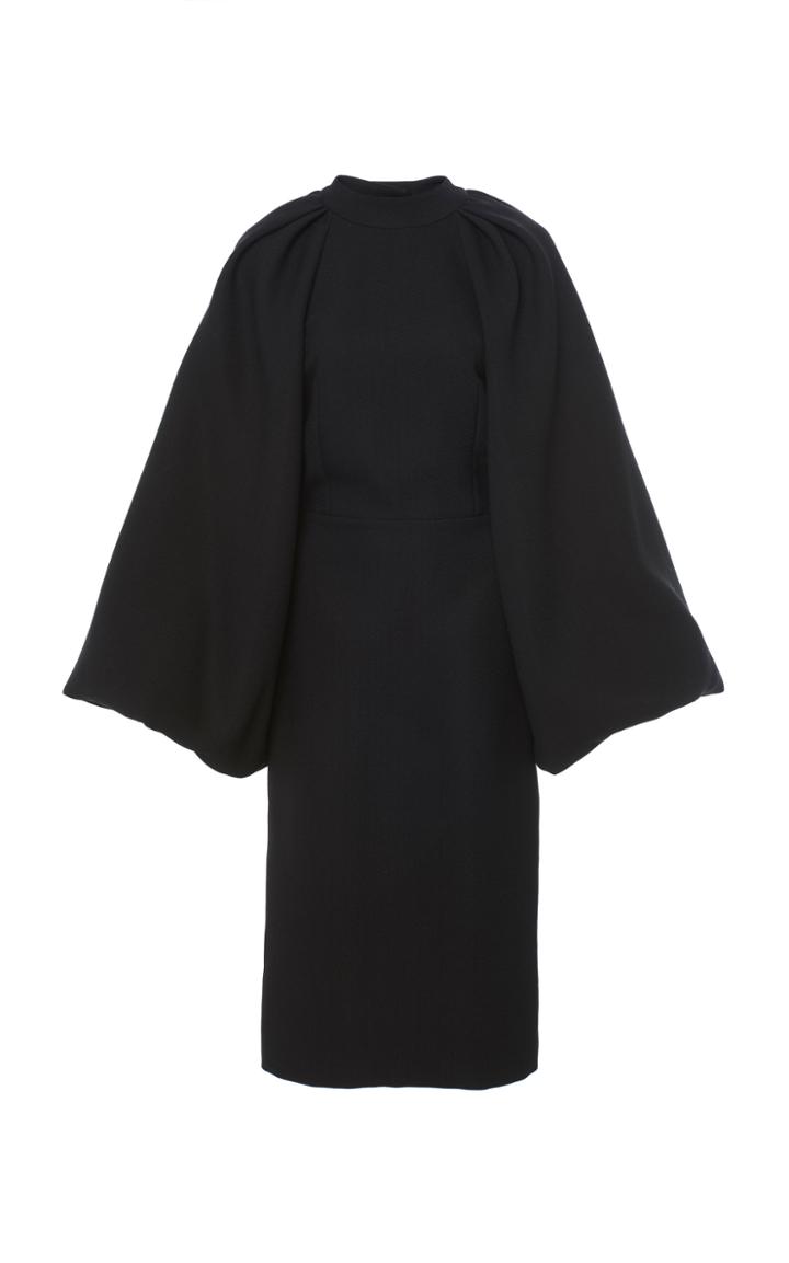 Adam Lippes Stretch Sable Puff Sleeve Dress