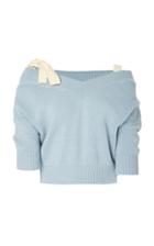 Red Valentino Cold-shoulder Wool Sweater