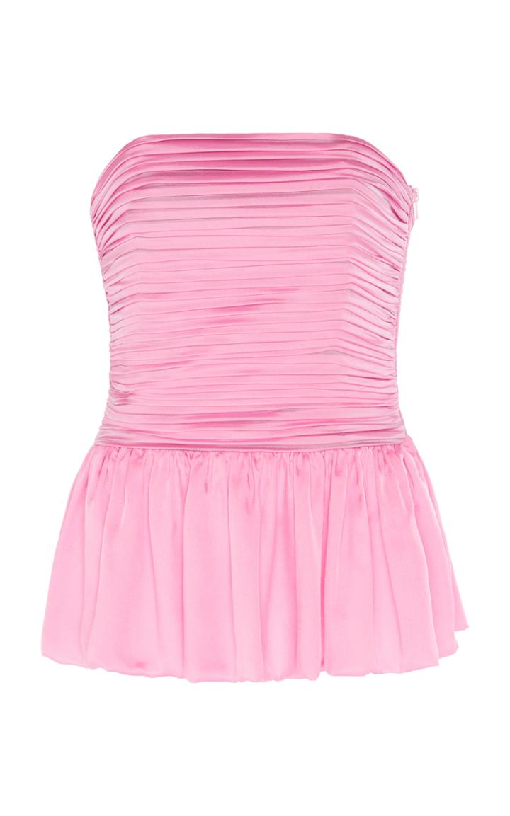Moda Operandi Alexandre Vauthier Strapless Ruched Silk Top Size: 34