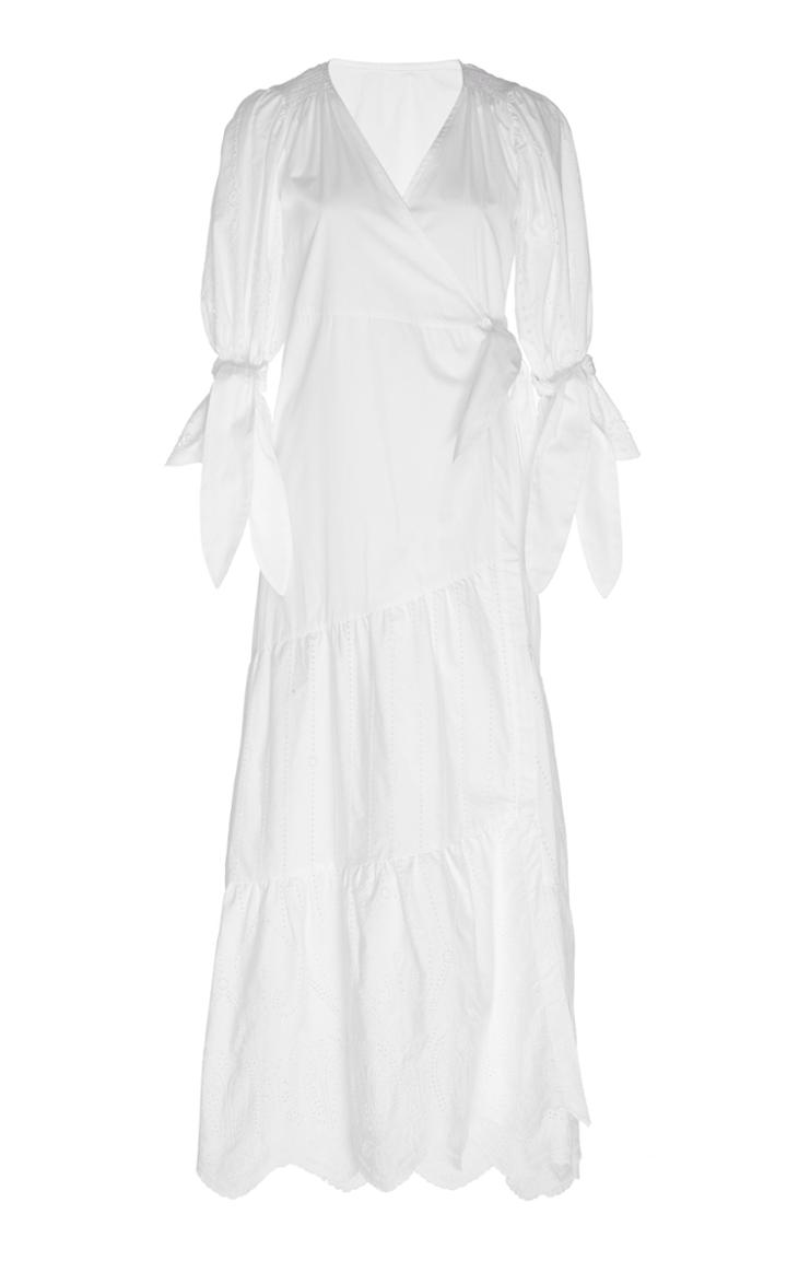 Sir The Label Delilah Wrap-effect Cotton-poplin Maxi Dress