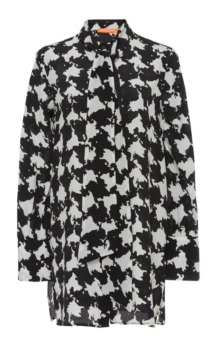 Smarteez Printed Neck Tie Blouse
