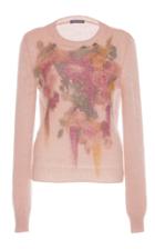 Alberta Ferretti Floral Mohair Sweater