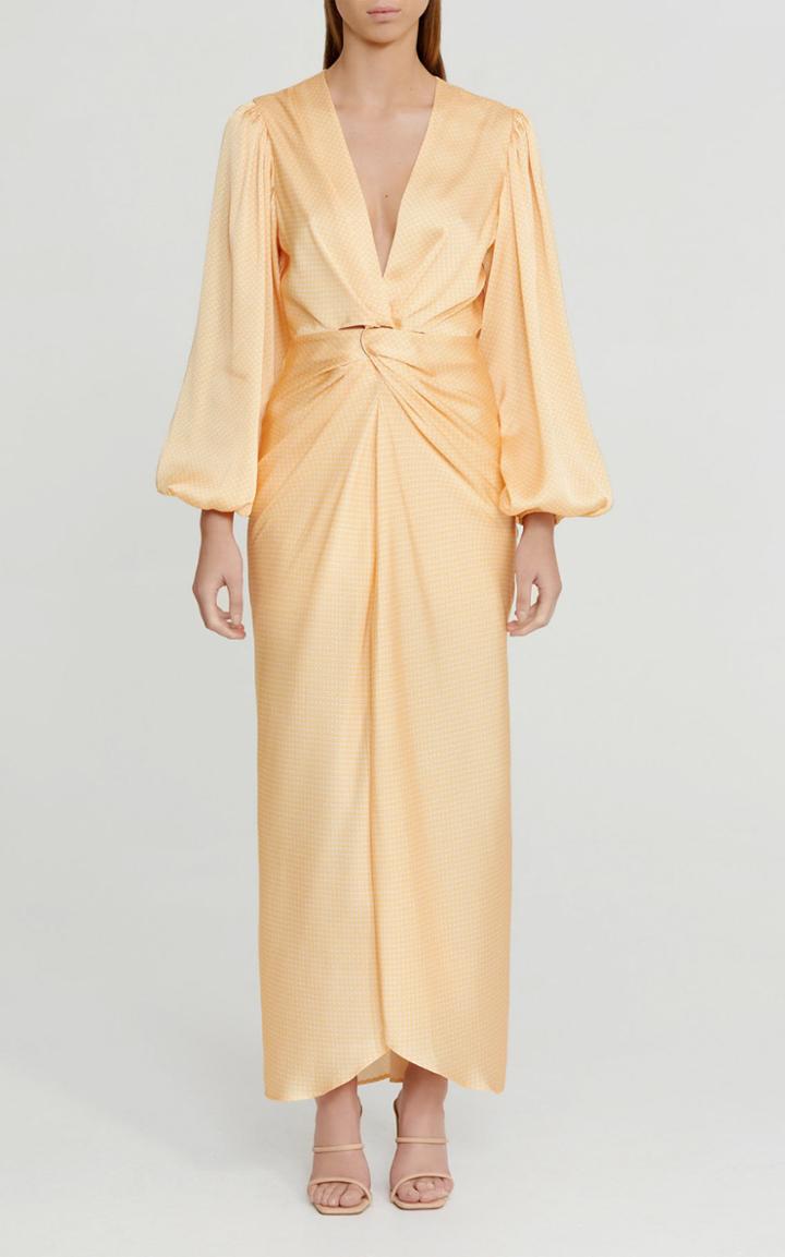 Moda Operandi Significant Other Adorn Draped Jacquard Maxi Dress