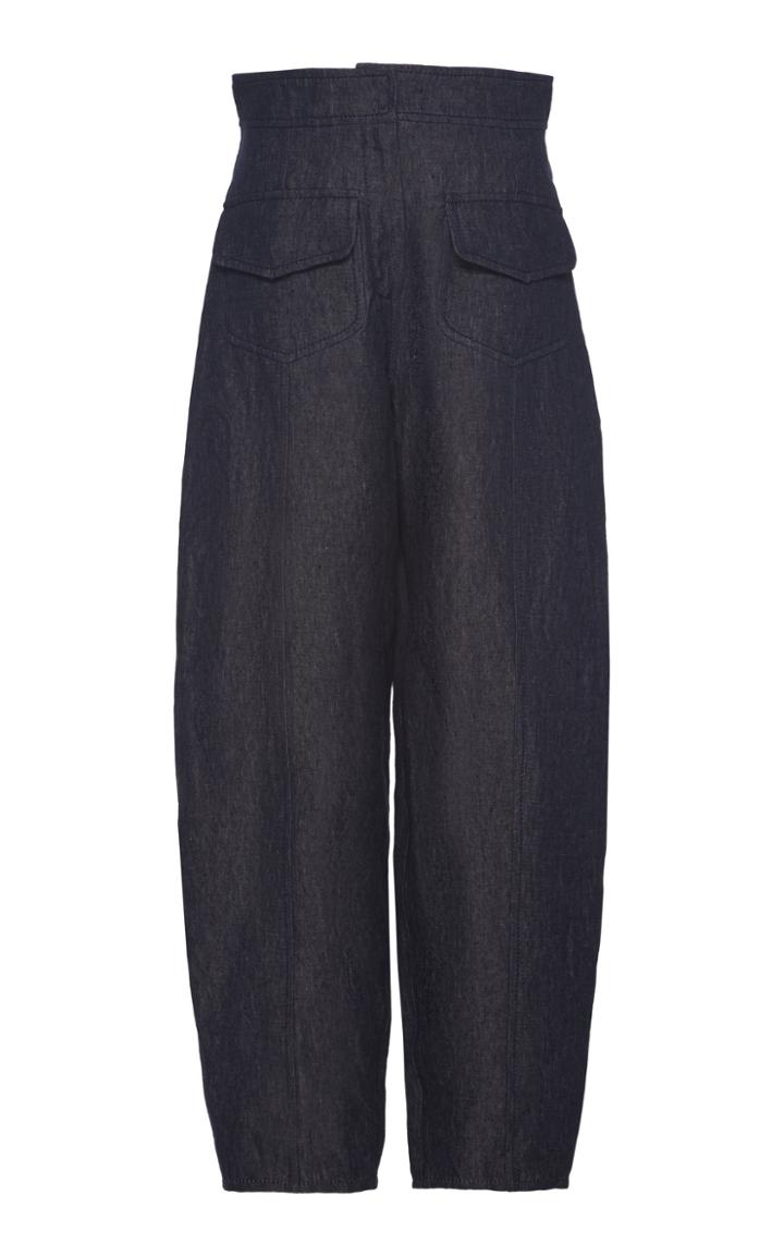 Moda Operandi Martin Grant High-rise Linen Straight-leg Pants Size: 34