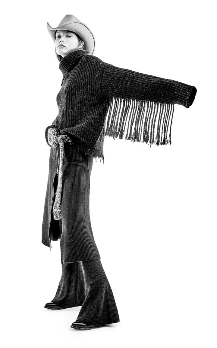 Moda Operandi Alanui Eco Galaxy Fringed Ribbed-knit Wool-blend Turtleneck Sweater