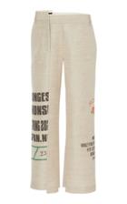 Moda Operandi Monse Printed Linen-blend Wide-leg Pants Size: 0