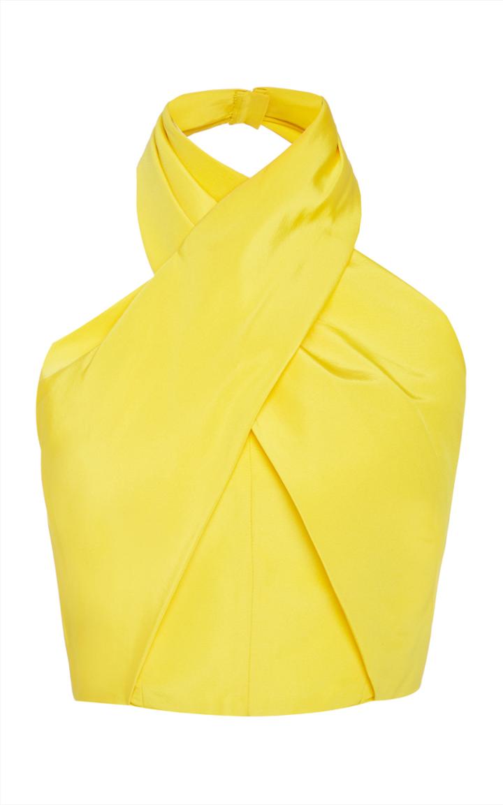Moda Operandi Alitte Silk Halter Crop Top Size: 0