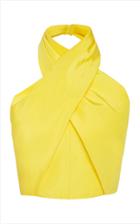 Moda Operandi Alitte Silk Halter Crop Top Size: 0