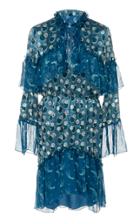 Anna Sui Cosmos Satin Burnout Dress